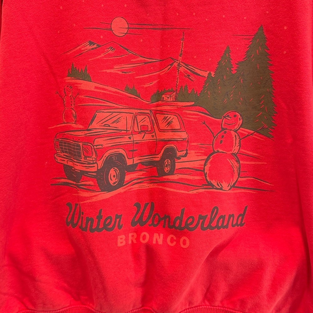 American Eagle “Winter Wonderland Bronco” Graphic Sweatshirt | Size XL - Picture 4 of 6